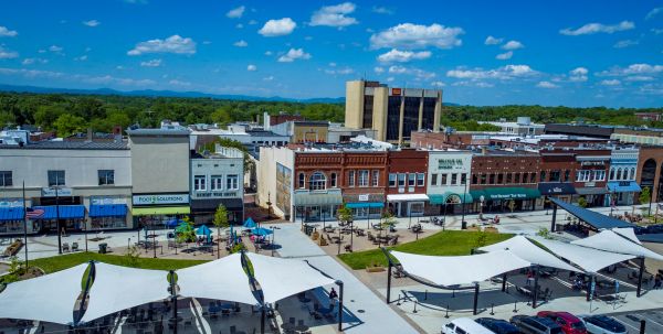 Union Square in Downtown Hickory